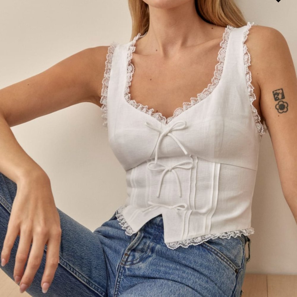Brenda Linen Top Reformation